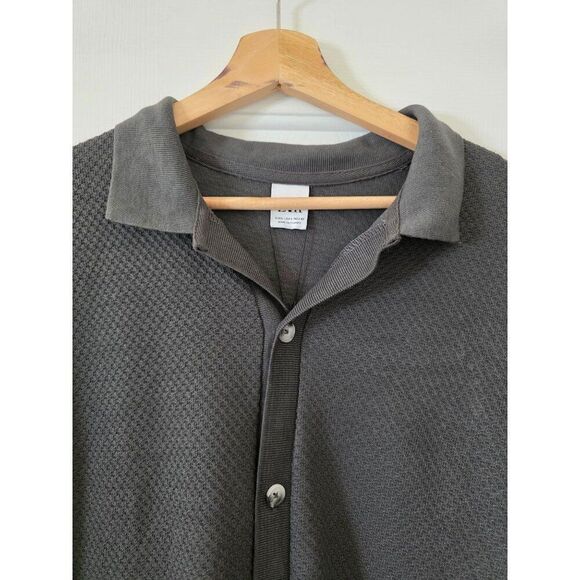 New Zara Structured Shirt S 4087/330 Grey casual knit polo sweater short sleeve - Picture 9 of 13